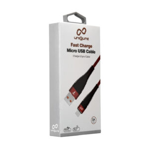 Uniqline UN-KA125 3A Micro Usb 1m Kırmızı Data + Sarj Kablosu