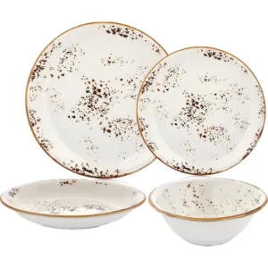 By Bone Porselen Elegance 24 Parça Beyaz Yemek Takımı