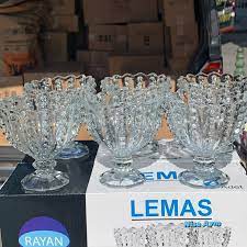 Rayan Elmas Kesim 6 Lı Cam Dondurma Kasesi Sunumluk Çerezlik